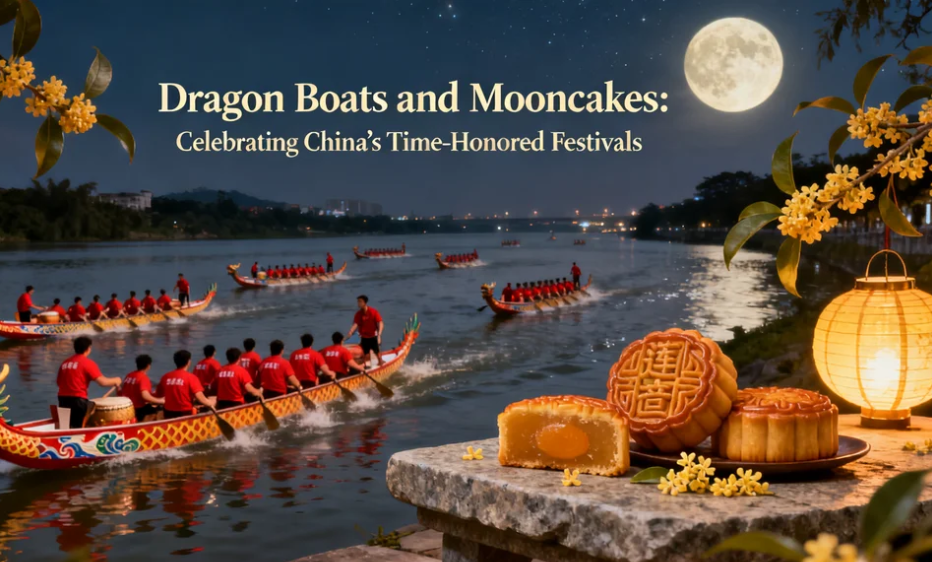 Dragon Boat Festival, Mid-Autumn Festival, zongzi, mooncakes, Chinese traditions