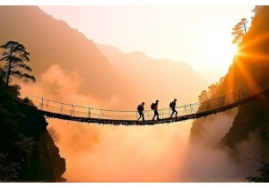 Cross Suspension Bridges on Remote China Treks