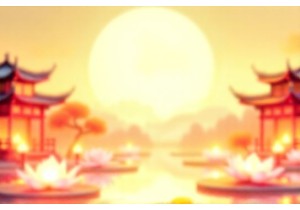 Celebrate Mid Autumn Festival Under the Full Moon in China