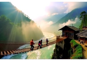 Walk Across Suspension Bridges in Nujiang Valley