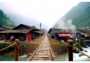 Cross Suspension Bridges to Remote Yao Villages