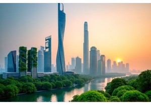 Shanghai Modern Culture Eco Friendly Buildings in Pudong