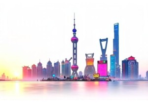 Shanghai Modern Culture Street Art and Skylines