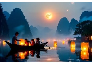 Celestial Festivals: Witnessing the Mid-Autumn Moon in Yangshuo