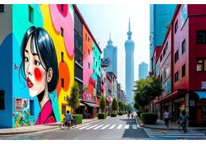 Shanghai Modern Culture Street Art in Xuhui District