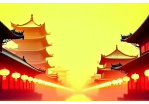 Temple Aesthetics Meet Neon Streets in China