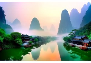Huangshan vs Guilin Nature Inspired City Surroundings