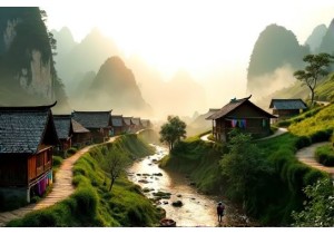 Ethnic Minority Villages in Guangxi Along Scenic Karst Footpaths