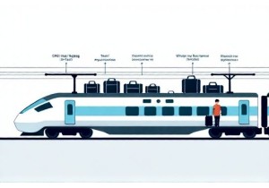 High speed rail tips for luggage handling and seat selection