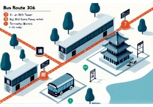Bus routes in Xi an connecting Terracotta Warriors and city center