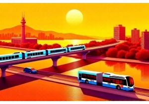 City transit in Qingdao including metro bus and coastal sightseeing routes