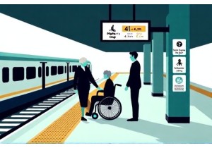 High speed rail tips for seniors and passengers with mobility needs