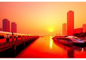 City transit in Ningbo with metro bus and ferry to nearby islands