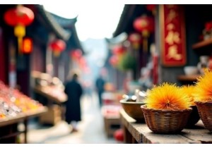 Local Markets China: Vintage Buttons & Dried Chrysanthemums